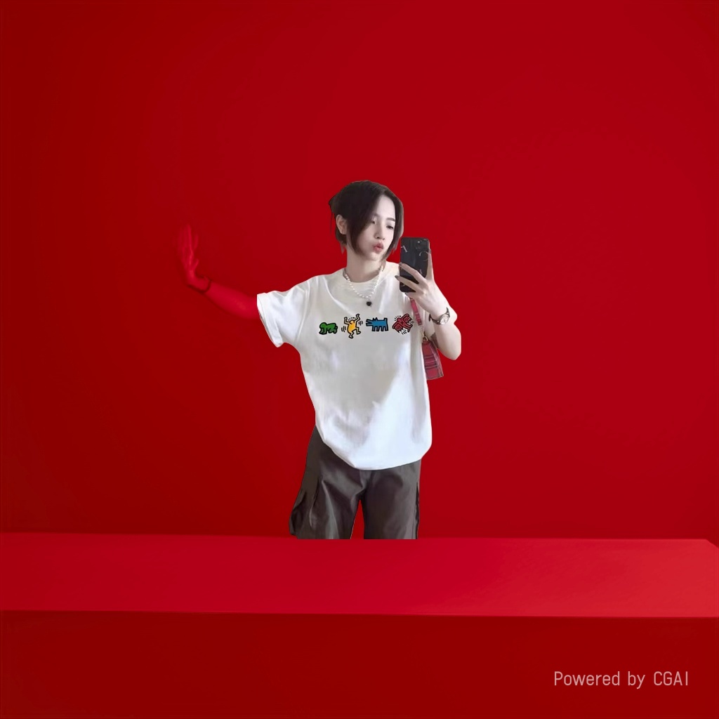 Korean long-sleeved women's base layer, white T-shirt, leftover stock, summer short-sleeved T-shirt Specification image