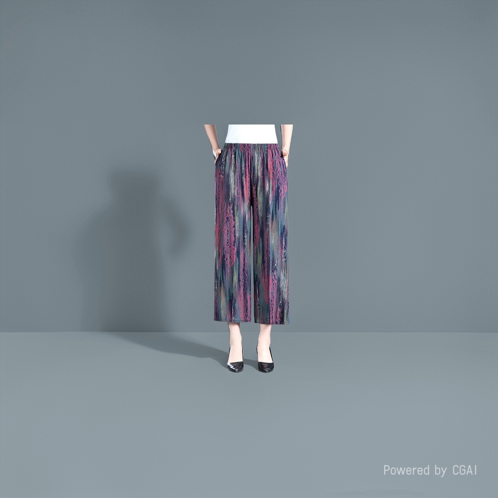 冰丝防晒裤/女夏天黑色裤子/休闲裤女/弯刀姐妹裤/女裤白底实物图