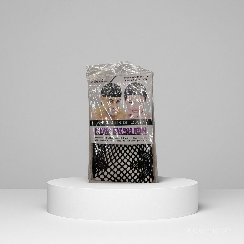 黑色弹力网发网24cm清明批发单面植绒蝴蝶结海绵头套模特头