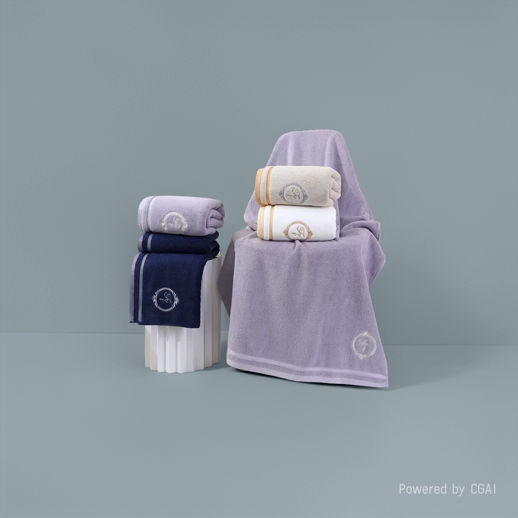 High-end household water-absorbing, non-shedding, pure cotton, enlarged and thickened towel and bath towel for wrapping the whole body and drying the body Specification image