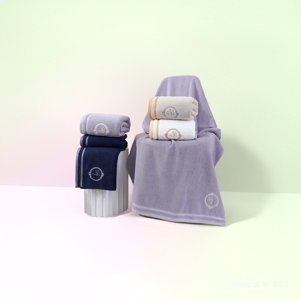 High-end household water-absorbing, non-shedding, pure cotton, enlarged and thickened towel and bath towel for wrapping the whole body and drying the body details Picture