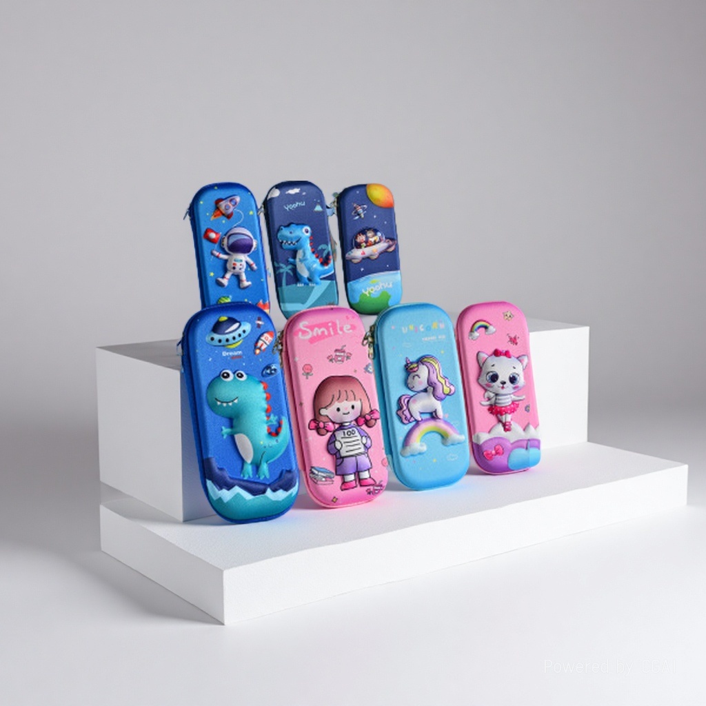 小学生3D立体大容量文具盒EVA铅笔盒卡通儿童笔袋厂家1件代发礼品