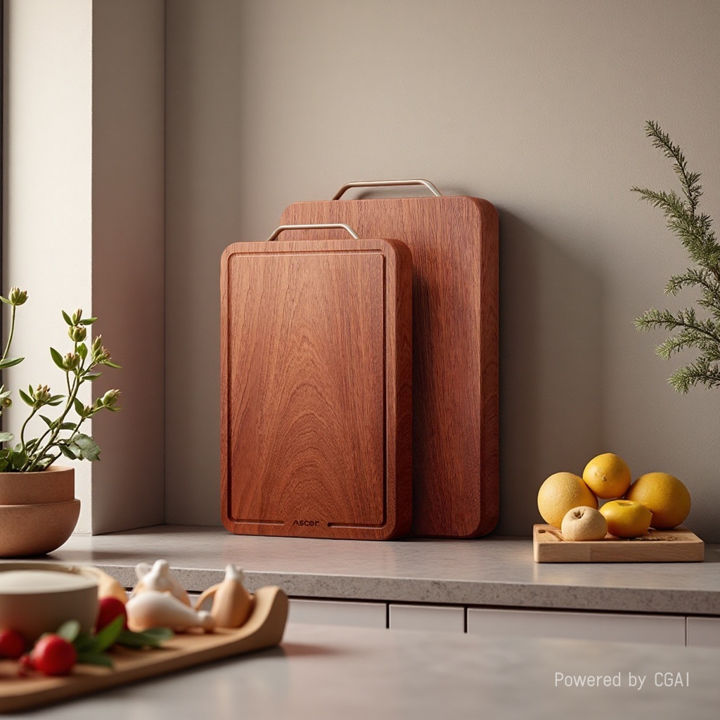 Bamboo and wood cutting boards, plastic kitchen utensils, wooden spatulas, anti-mold, durable, antibacterial and disinfectant Specification image