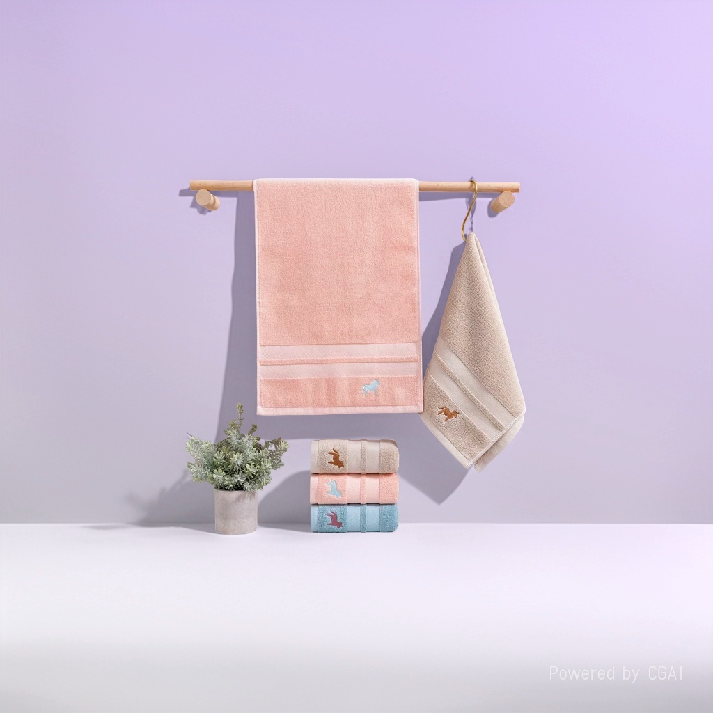 Adult absorbent face wash cotton towel, small horse embroidery thickened bath towel, cotton gift towel Application Scenario