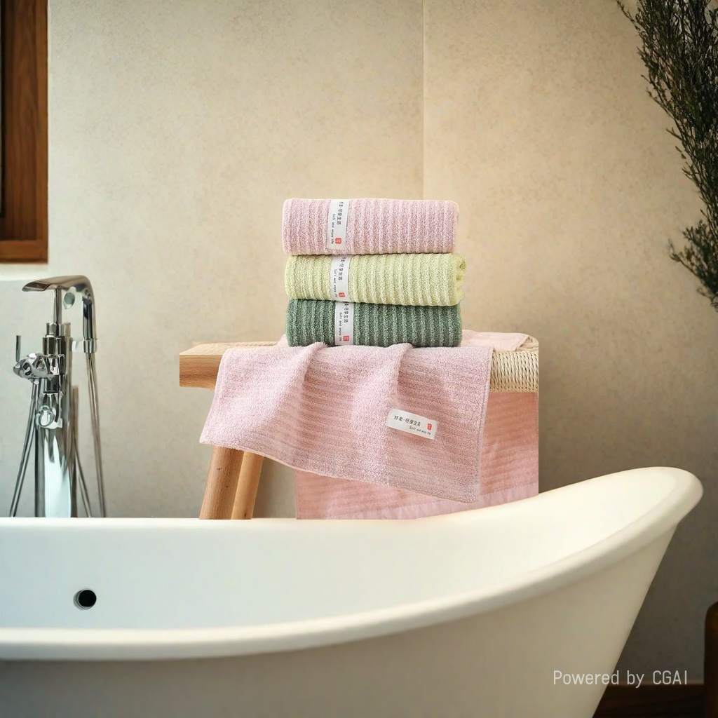 Pure cotton towels are soft, highly absorbent and do not shed fibers. They are suitable as gifts for household face washing and bathing Application Scenario