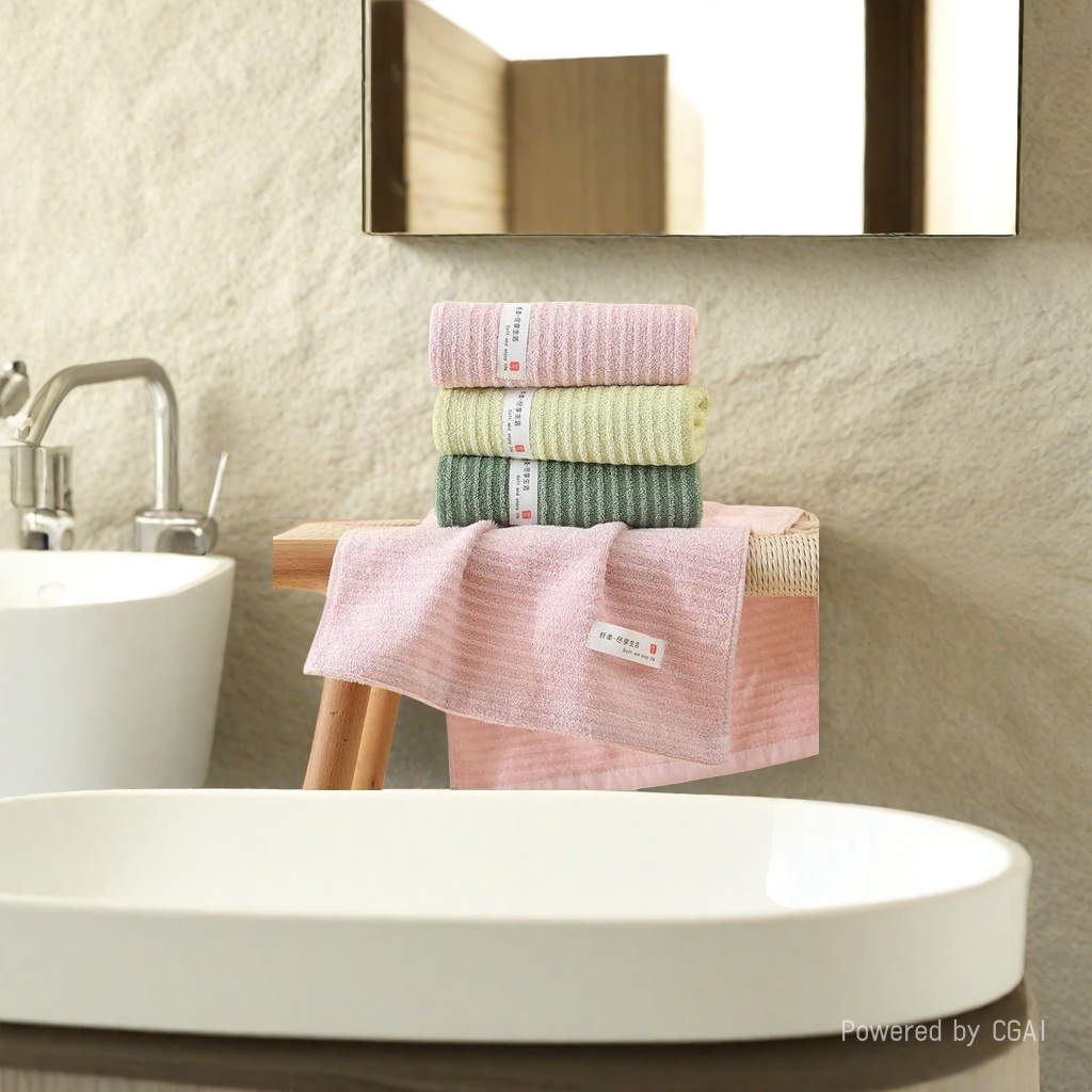 Pure cotton towels are soft, highly absorbent and do not shed fibers. They are suitable as gifts for household face washing and bathing Item Picture