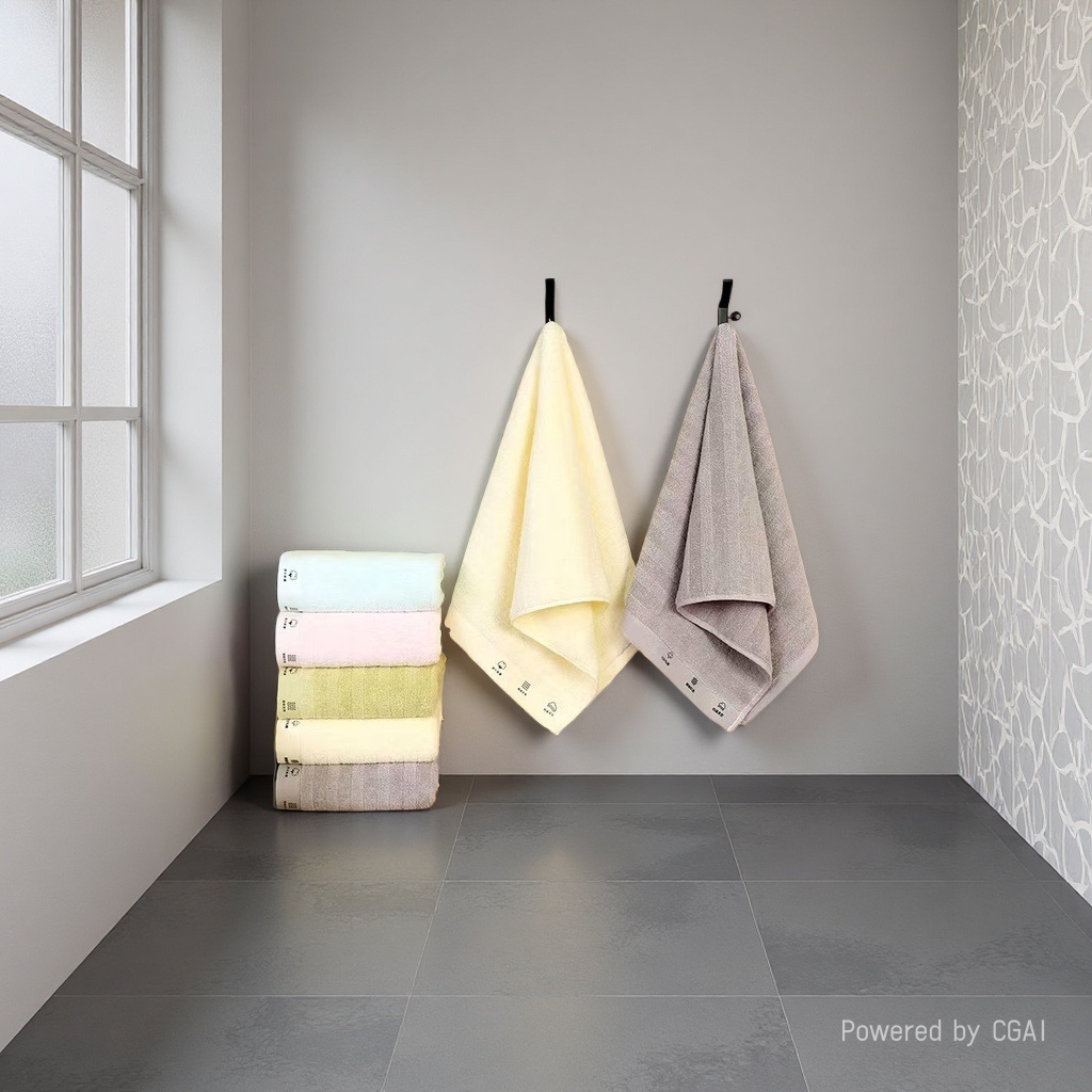Pure cotton bath towel, soft and thick absorbent face towel, unisplendable, enlarged and thick, non-shedding towel details Picture