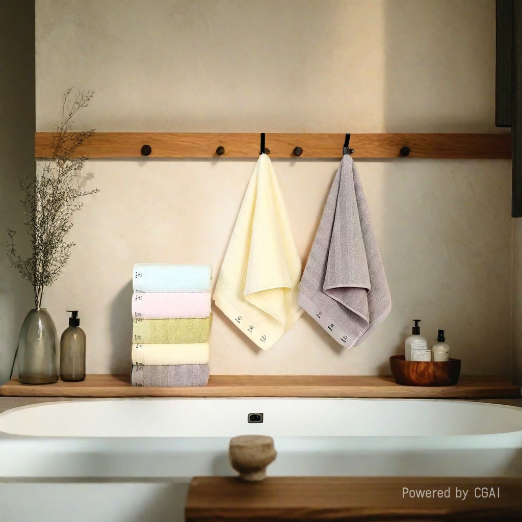 Pure cotton bath towel, soft and thick absorbent face towel, unisplendable, enlarged and thick, non-shedding towel Specification image