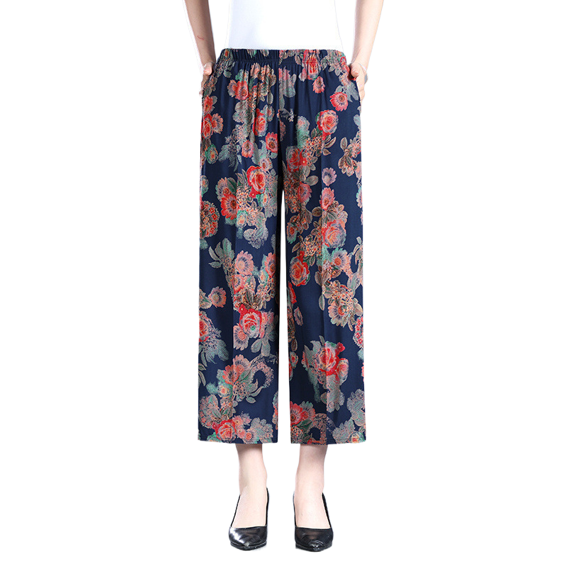 国潮-冰丝防晒裤女夏天黑色休闲裤弯刀姐妹裤修身显瘦