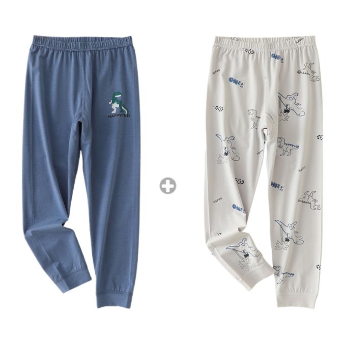 童装/睡衣拉架棉/宝宝睡衣/儿童莫代尔棉家居服/婴幼儿衣服分体白底实物图