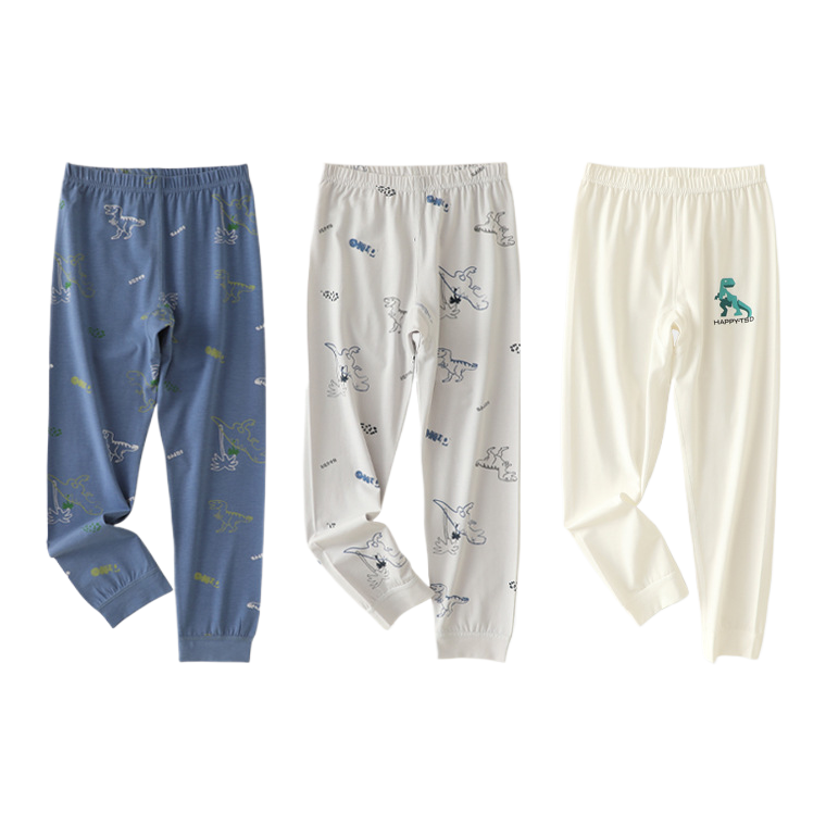 童装/睡衣拉架棉/宝宝睡衣/儿童莫代尔棉家居服/婴幼儿衣服分体白底实物图