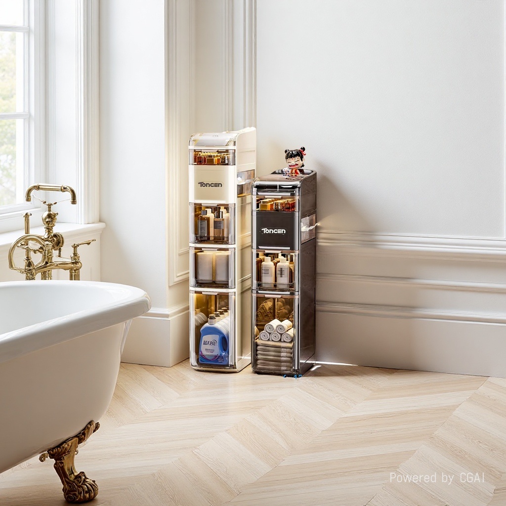 Storage cabinet, stacked storage cabinet, bedside table, storage cabinet, bucket cabinet, multi-functional, large-capacity, medium-sized, five-layer details Picture