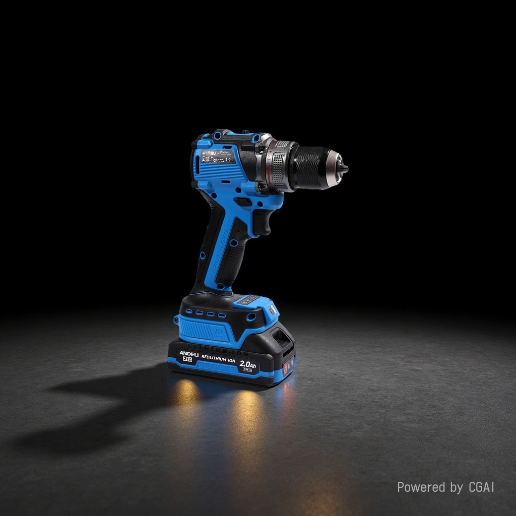 ANDELI lithium battery impact drill power tool 21V lithium battery drill rechargeable household drilling tool details Picture