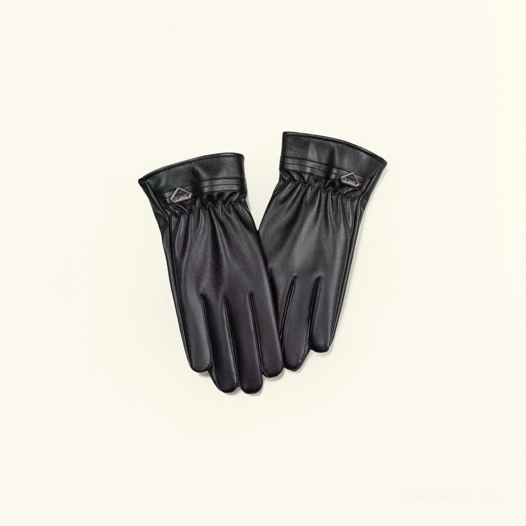 Creative leather gloves, adult outdoor heat-insulating gloves, cartoon design, anti-slip and wear-resistant Specification image