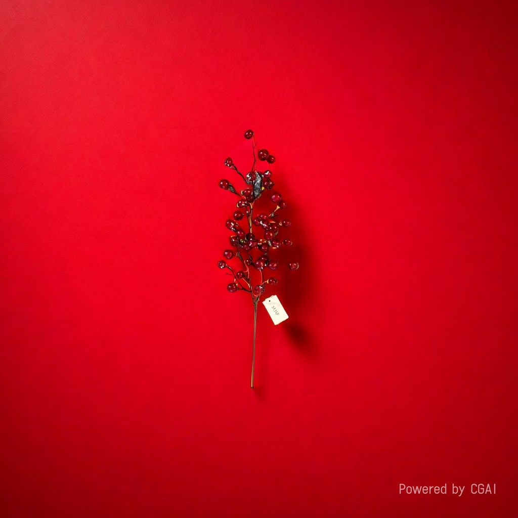 圣诞红果厂家批发红浆果仿真红果圣诞节喜庆新年家居装饰发财冬青果105825491