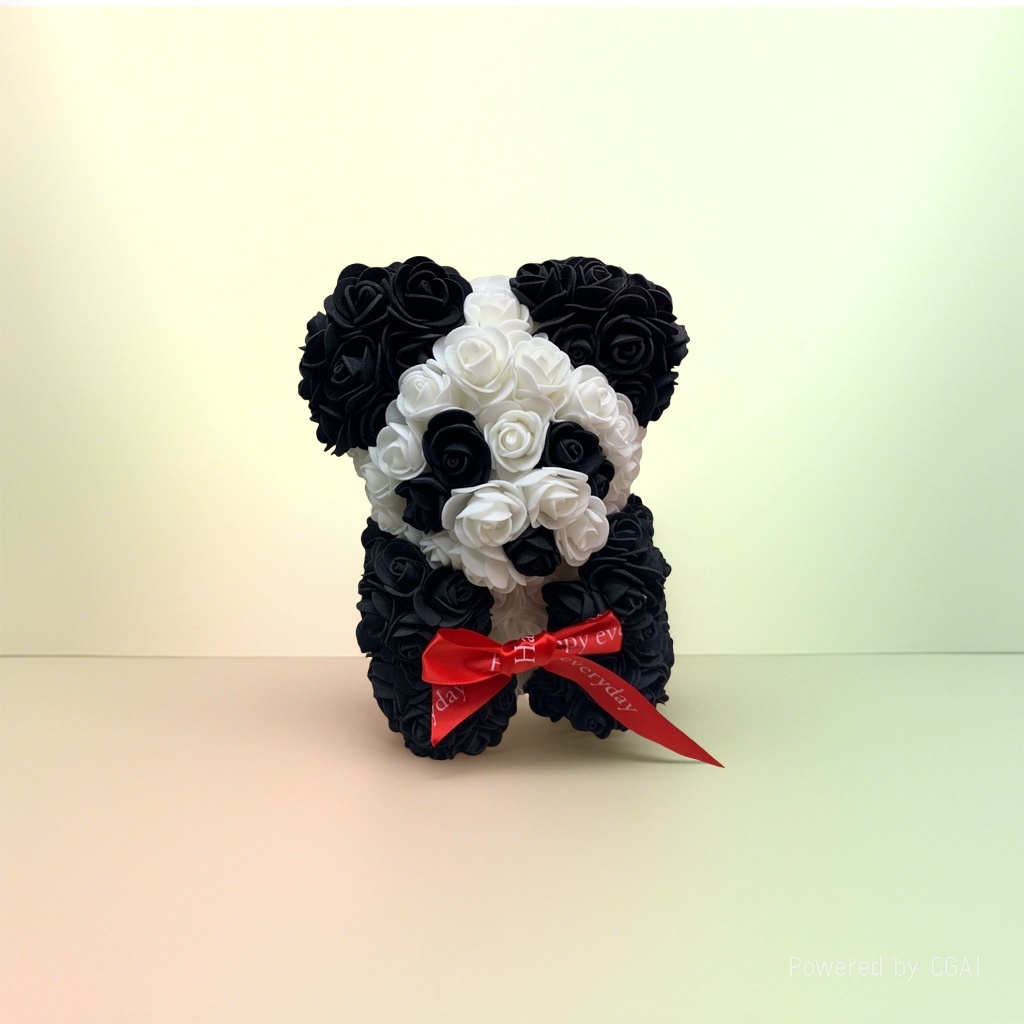 其他装饰摆件创意摆件家居装饰摆件艺术摆件精美装饰摆件仿真时尚定制泡沫DIY玫瑰熊猫装饰品礼物