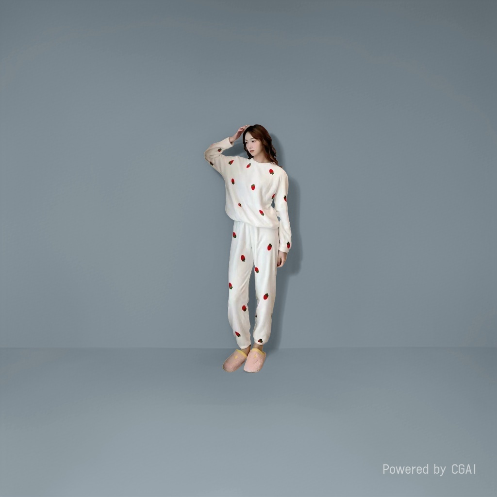 童装/睡衣拉架棉/宝宝睡衣/儿童莫代尔棉家居服/婴幼儿衣服分体白底实物图