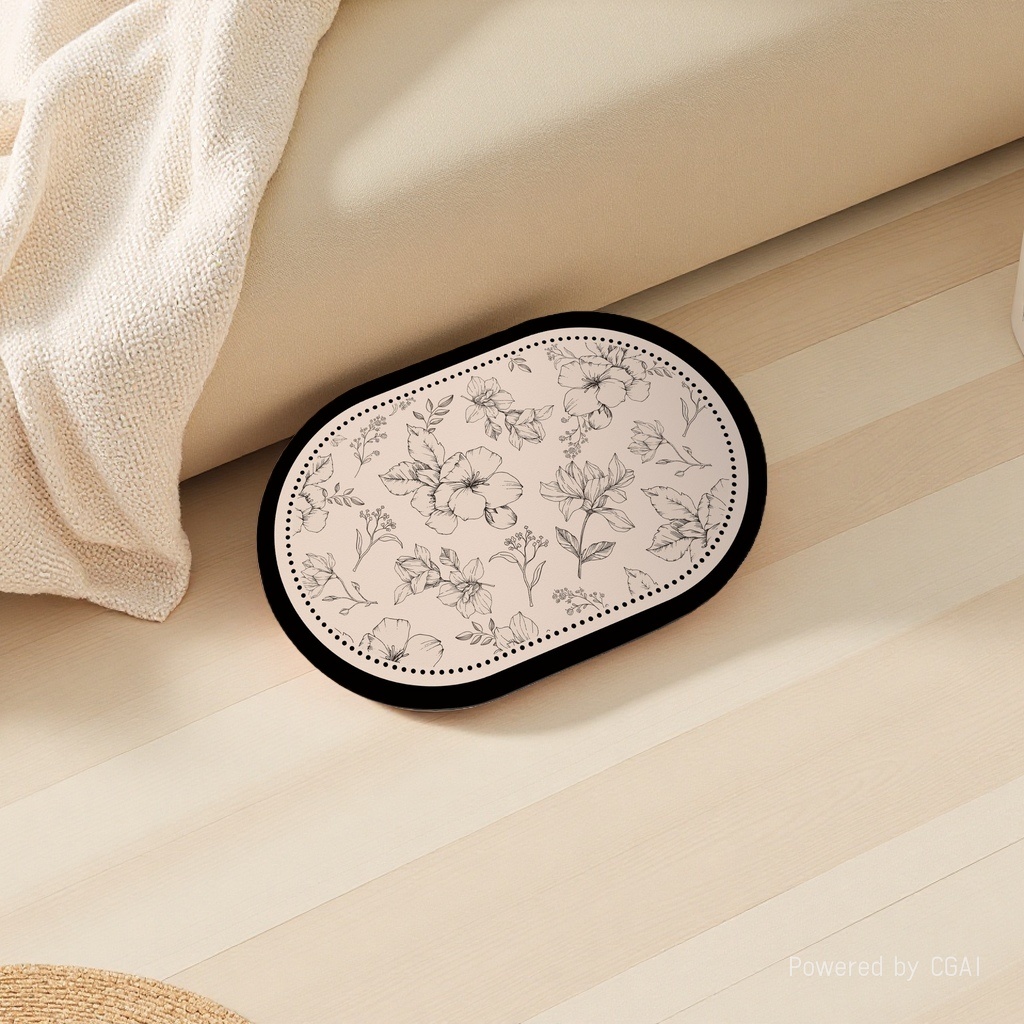 Silk ring floor mat, cross-border bathroom mat, anti-slip carpet, soft, water-absorbent and durable Specification image