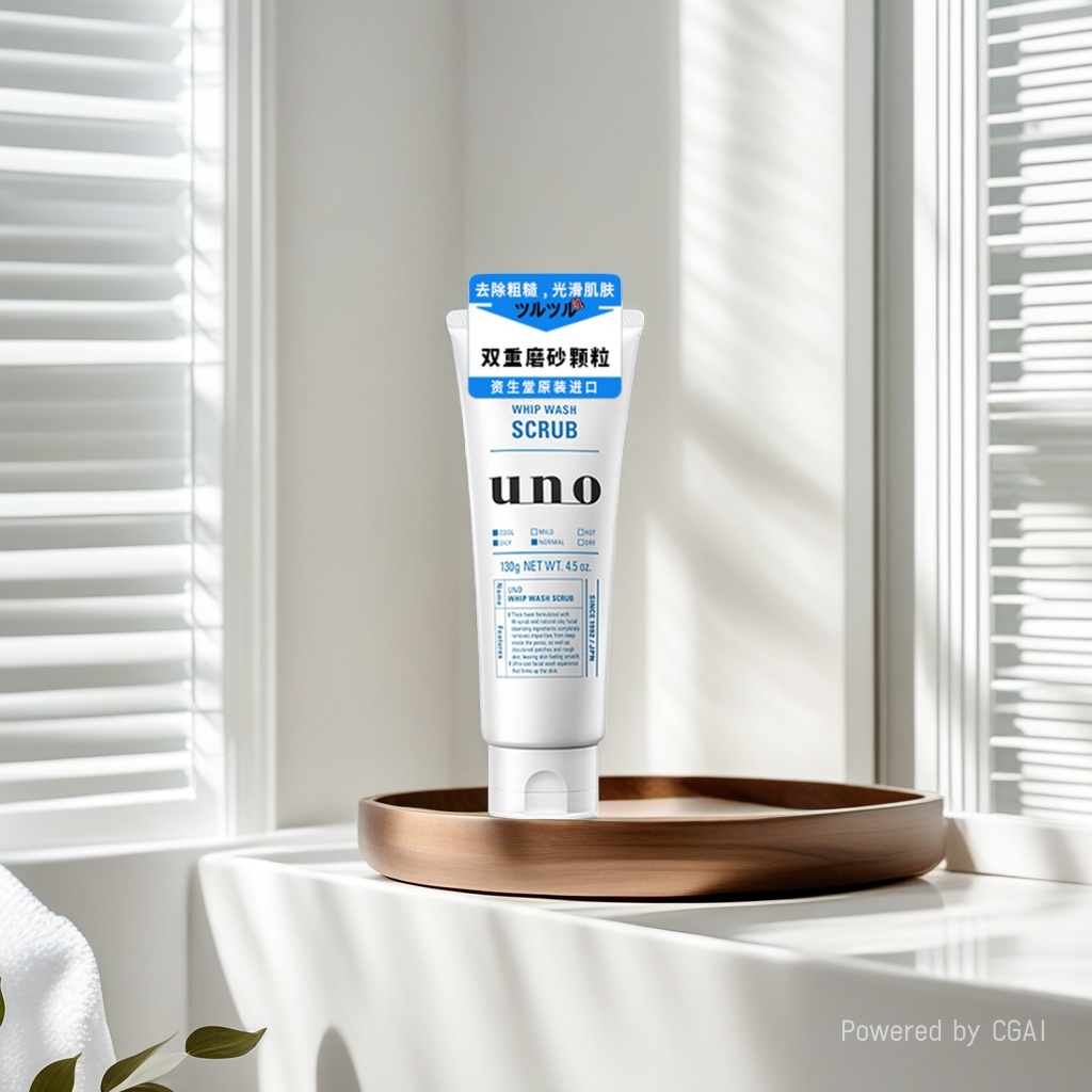 吾诺净透磨砂洁面膏 130g 蓝色款