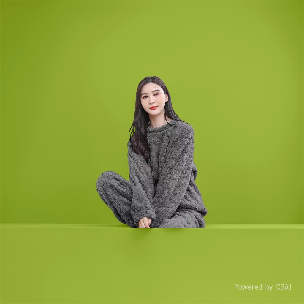 睡衣/家居服/女士睡衣/法兰绒睡衣/真丝睡衣白底实物图