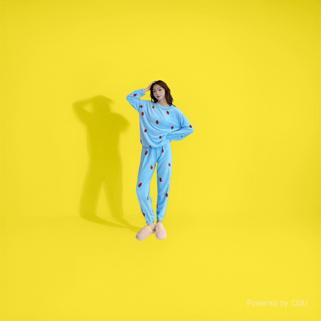 女士家居服实物图