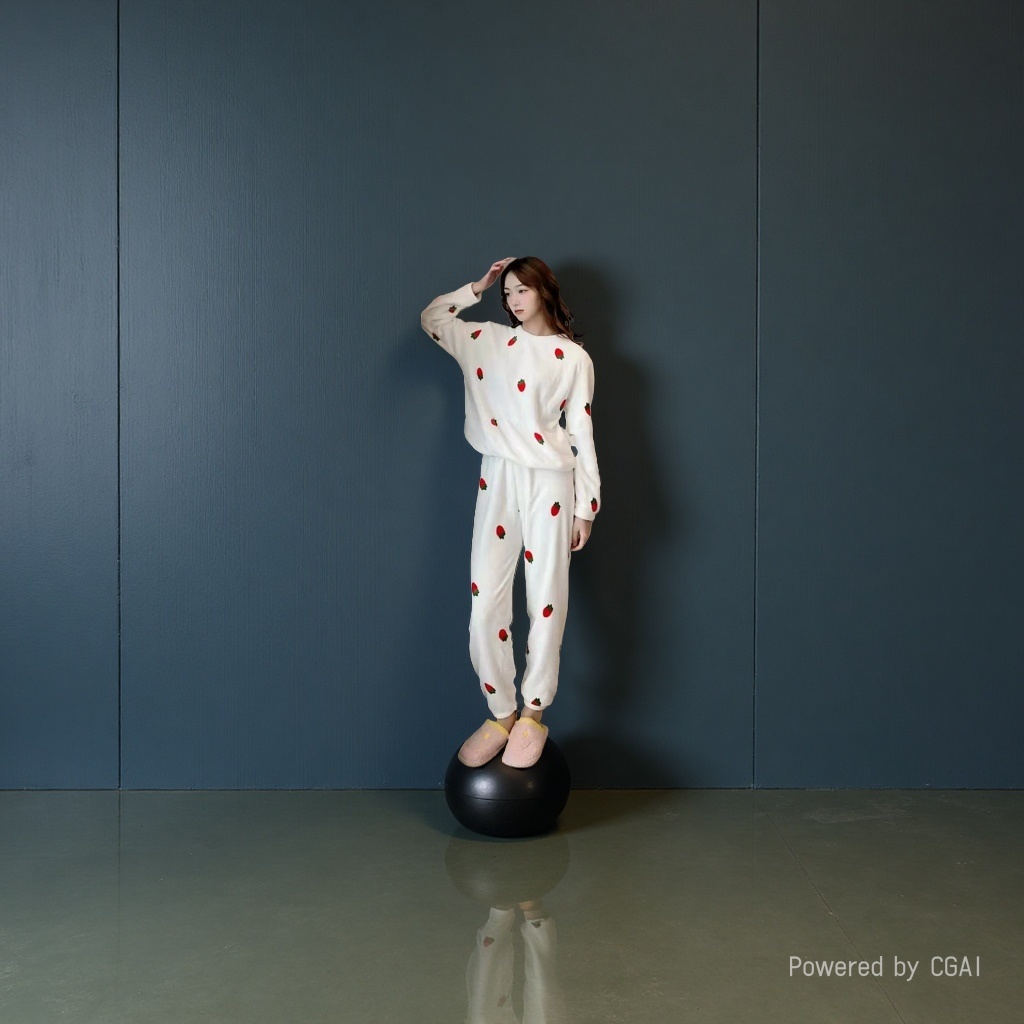 睡衣/家居服/女士睡衣/法兰绒睡衣/真丝睡衣白底实物图