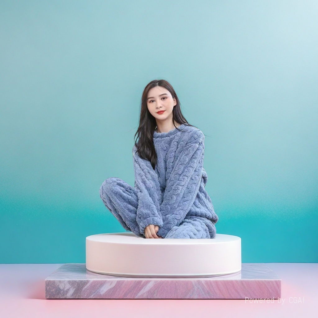 女士家居服实物图