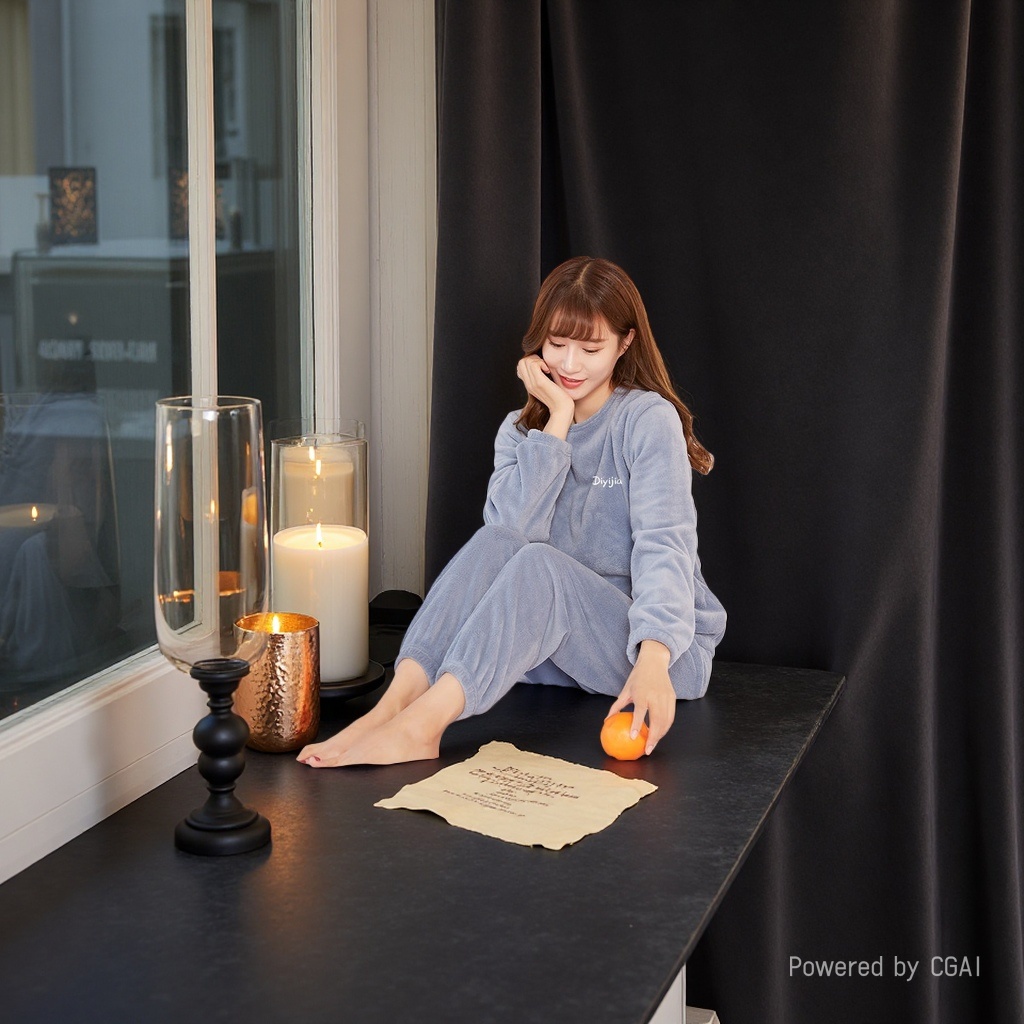 女士家居服实物图