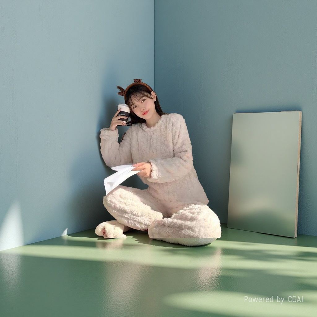 女士家居服实物图