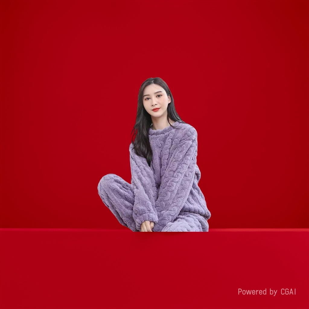 女士家居服实物图