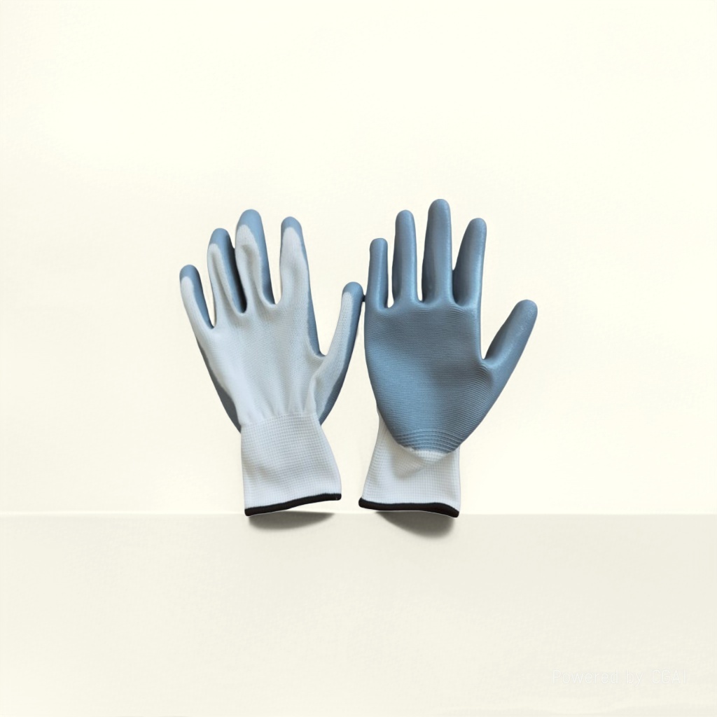 Labor protection gloves with rubber coating, nitrile impregnated rubber, nylon wear-resistant industrial protective gloves, nitrile oil-resistant and anti-slip latex details Picture
