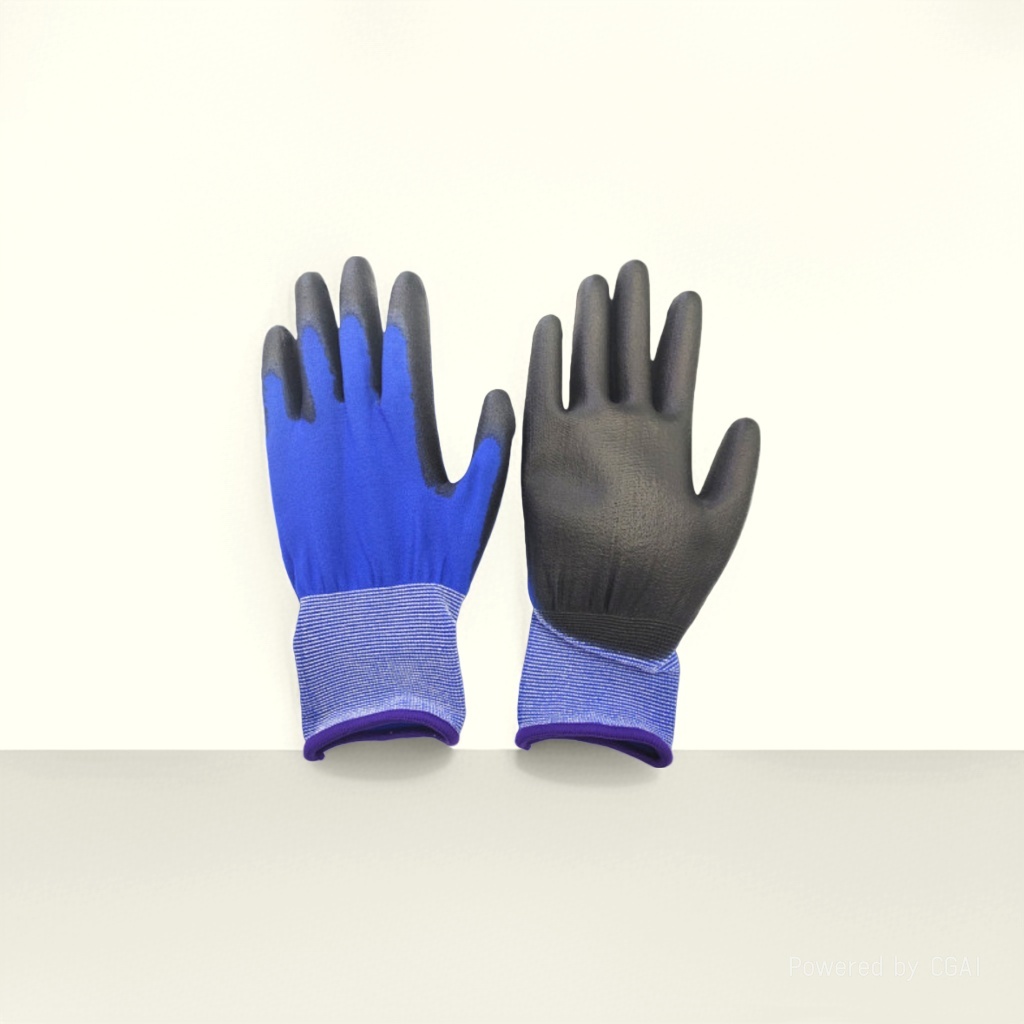 厂家直销18针尼龙PU涂层涂掌手套 超薄柔软防静电手套