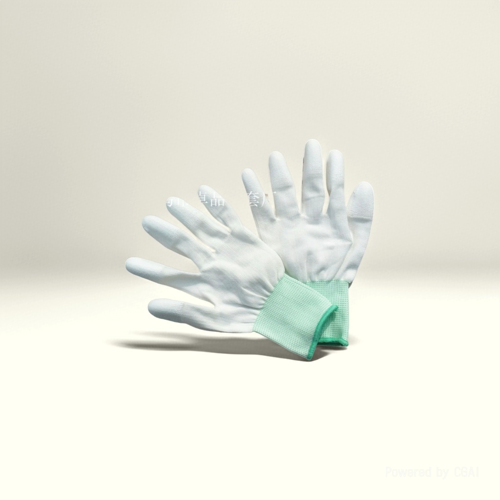 13-needle polyester PU coated finger gloves and five-fingered nylon PU anti-static work gloves are available in stock at 144240377 details Picture