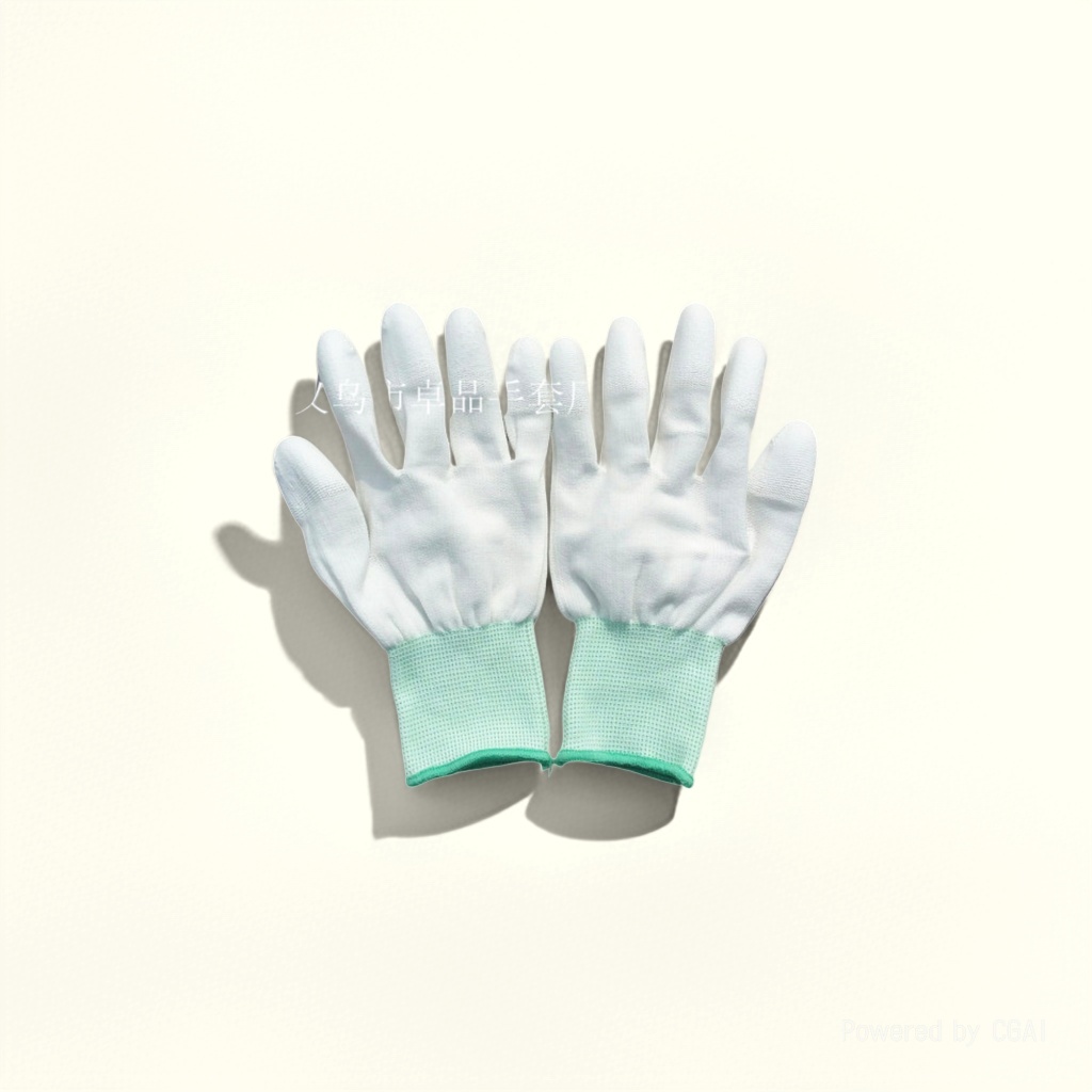 现货供应13针涤纶PU涂指手套 五指尼龙PU防静电工作手套144240377