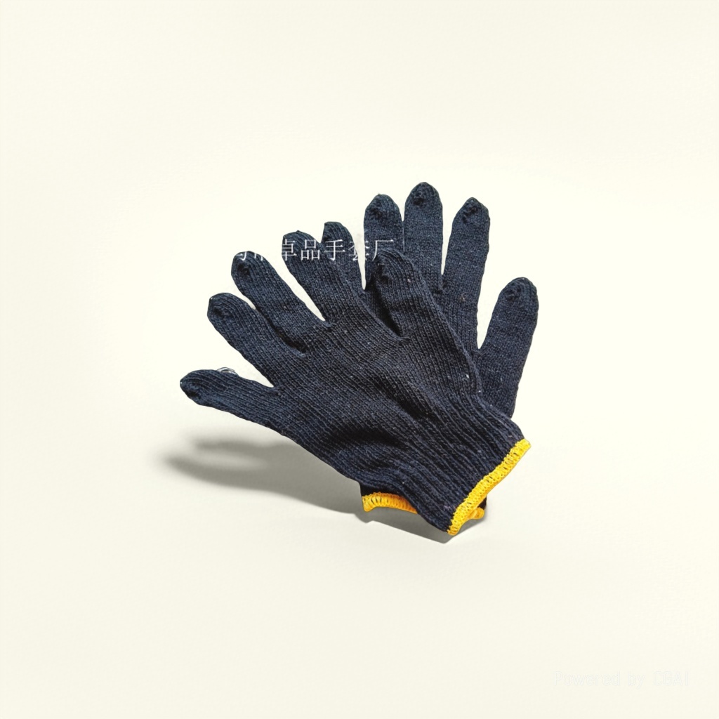 Wholesale cotton yarn gloves, anti-slip and wear-resistant thickened knitted yarn gloves, construction site work safety gloves for men Specification drawing