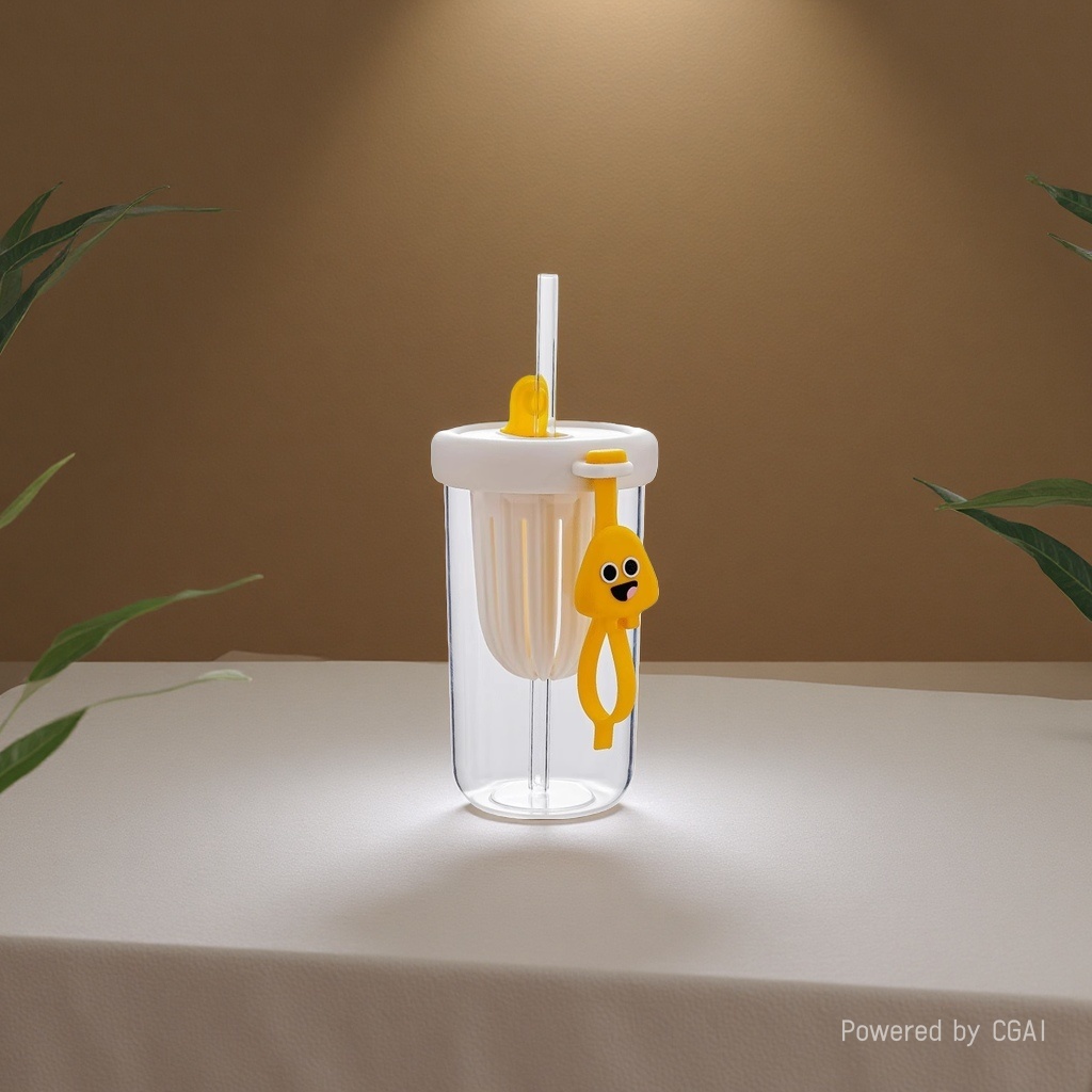 杯子/玻璃杯/带把玻璃水杯/太阳浮雕杯子/玻璃保温瓶细节图