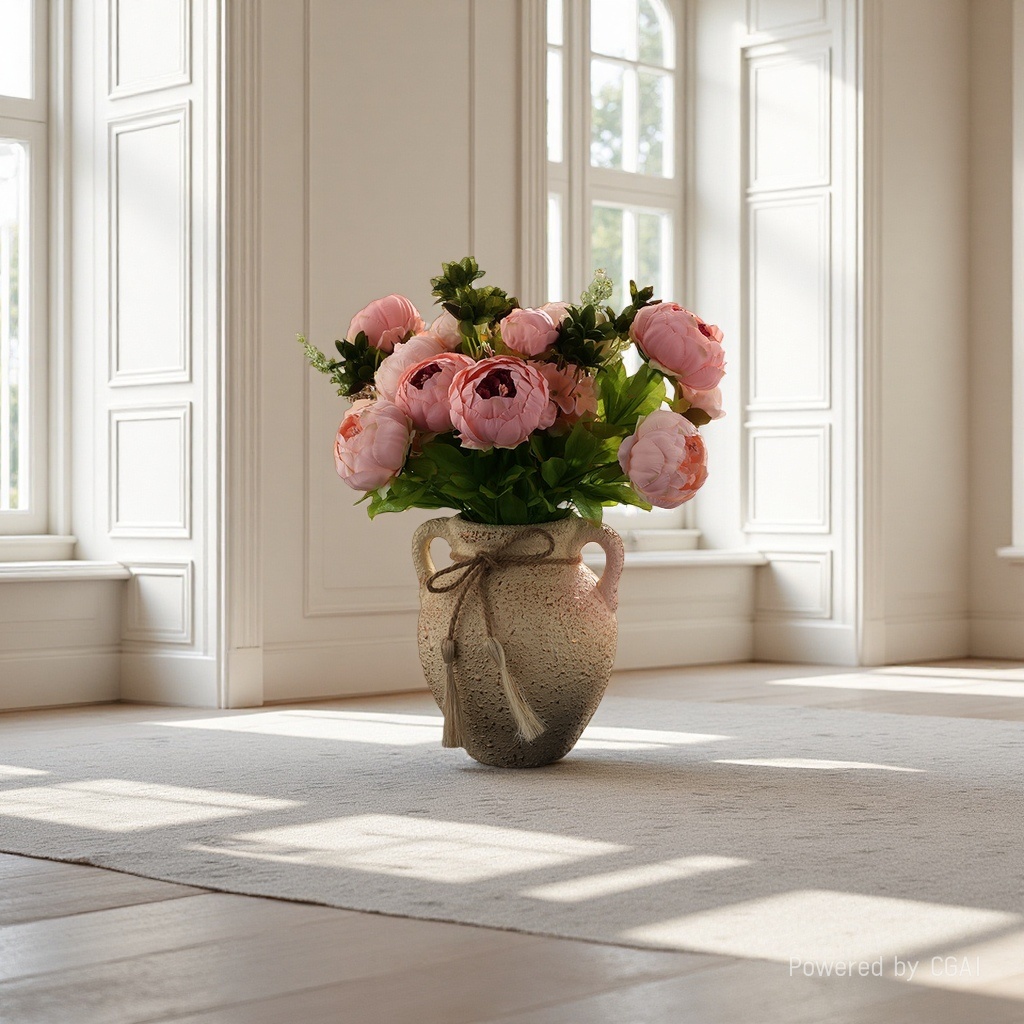 欧式仿真花13头包芯牡丹四色高档仿真植物套装跨境装饰花仿真绿植