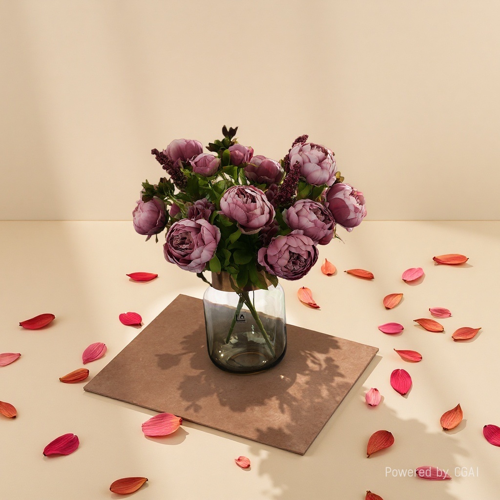 仿真花/手工编织仿玫瑰花/玫瑰仿真/串花藤吊/礼品仿真花产品图