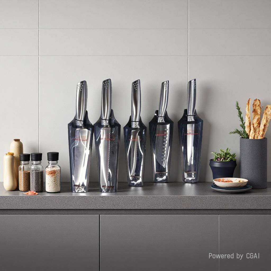 "Fengcang Craftsmanship · Culinary Enjoyment of Natural Perfection" High-end Knife Five-piece Set: With this set in hand, unlock all the highlights in your kitchen Application Scenario