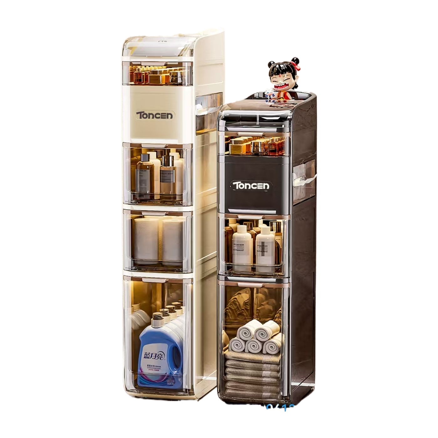 Storage cabinet, stacked storage cabinet, bedside table, storage cabinet, bucket cabinet, multi-functional, large-capacity, medium-sized, five-layer Item Picture