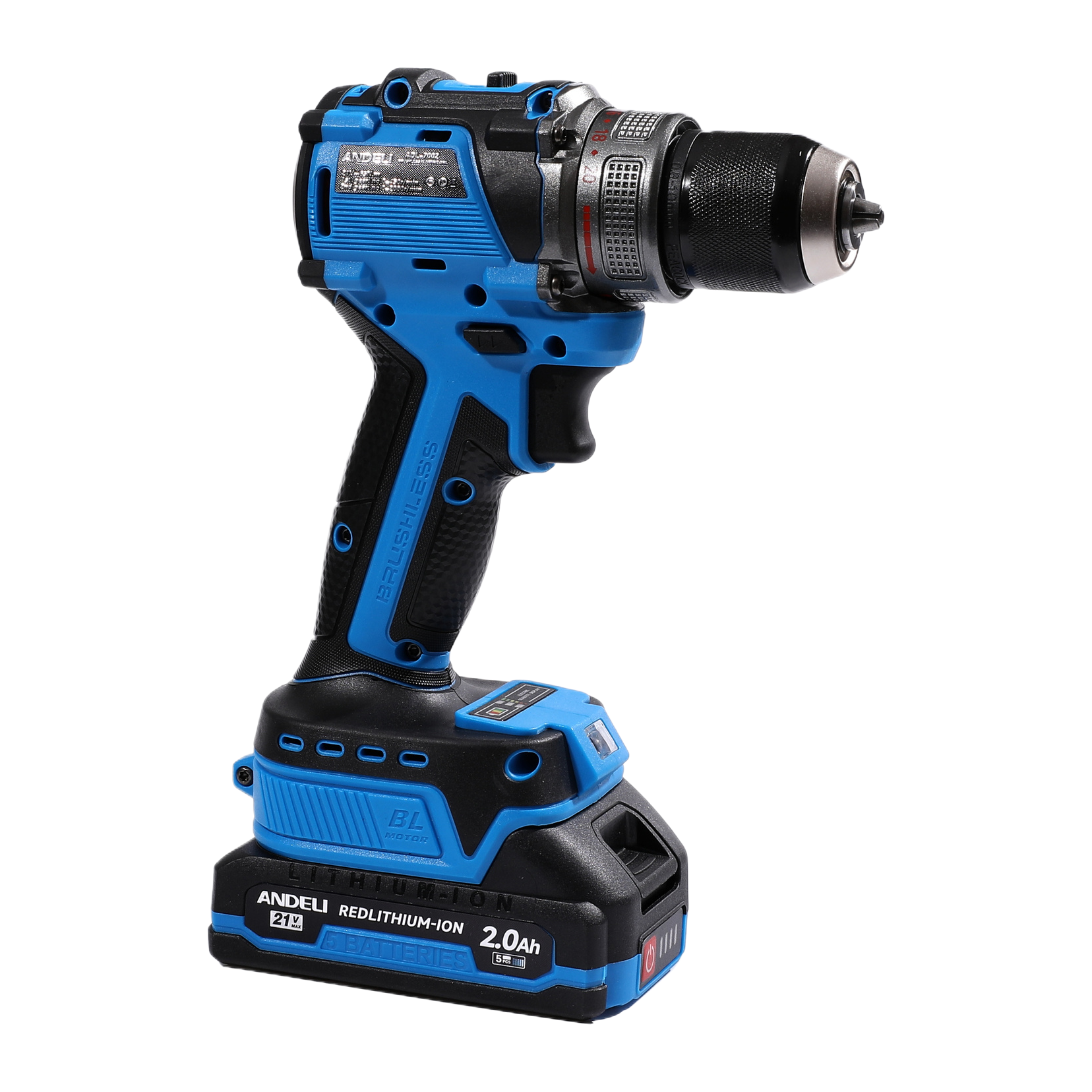 ANDELI lithium battery impact drill power tool 21V lithium battery drill rechargeable household drilling tool Item Picture