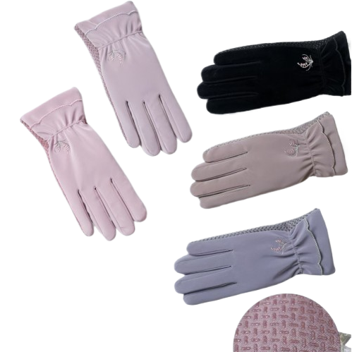 Creative heat-insulating gloves, outdoor adult skin gloves with cartoon design, heat-resistant and warm Item Picture