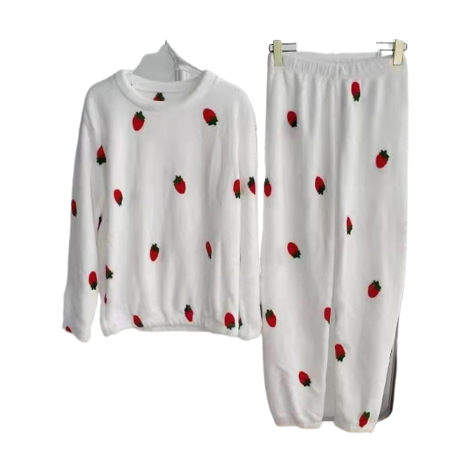 童装/睡衣拉架棉/宝宝睡衣/儿童莫代尔棉家居服/婴幼儿衣服分体白底实物图