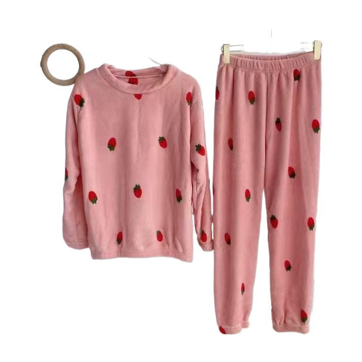 童装/睡衣拉架棉/宝宝睡衣/儿童莫代尔棉家居服/婴幼儿衣服分体白底实物图