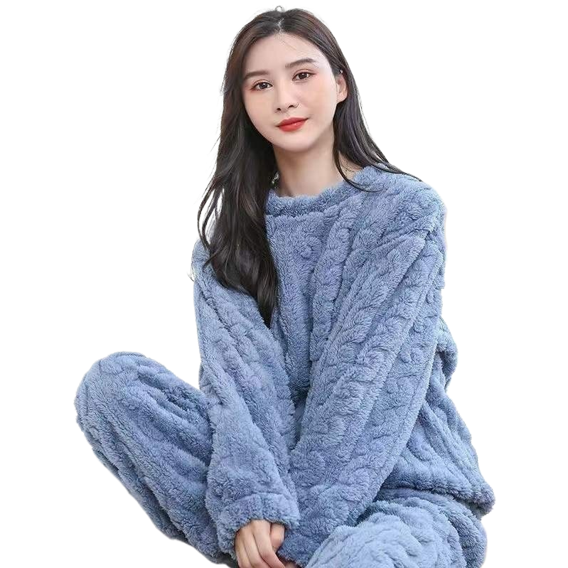 睡衣/家居服/女士睡衣/法兰绒睡衣/真丝睡衣白底实物图