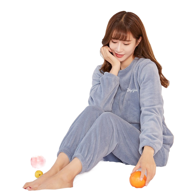 睡衣/家居服/女士睡衣/法兰绒睡衣/真丝睡衣白底实物图