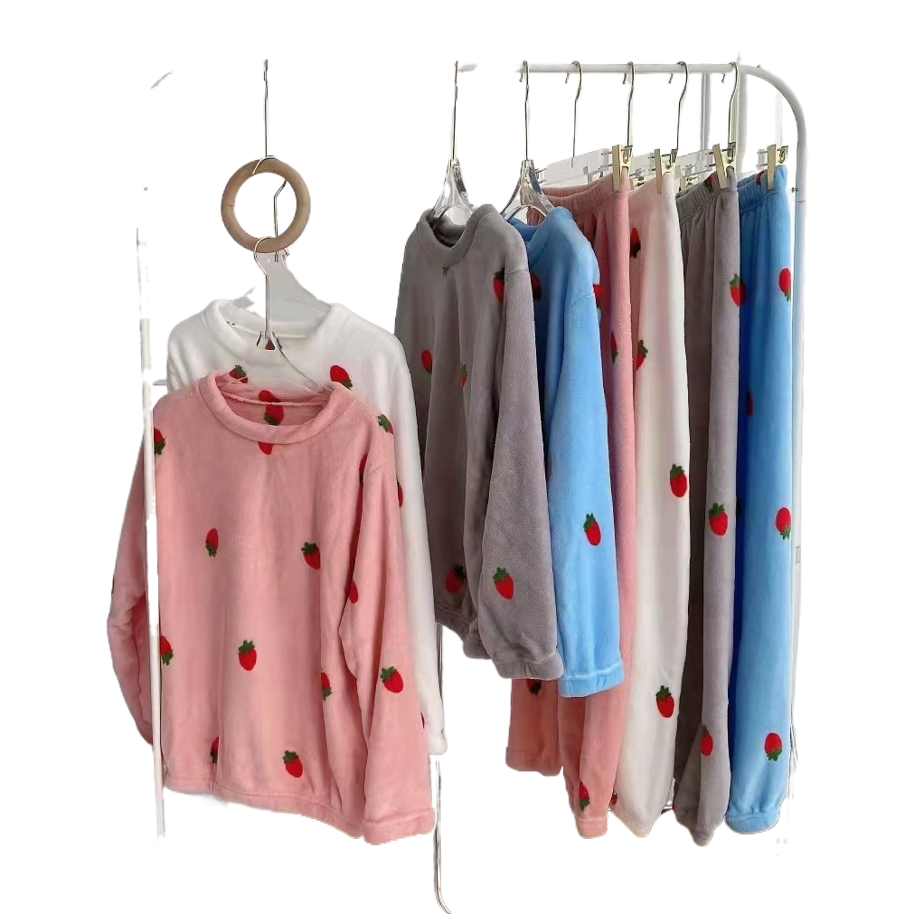 童装/睡衣拉架棉/宝宝睡衣/儿童莫代尔棉家居服/婴幼儿衣服分体白底实物图