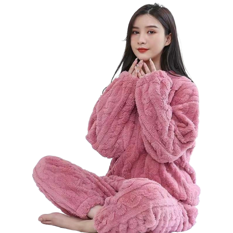 睡衣/家居服/女士睡衣/法兰绒睡衣/真丝睡衣白底实物图