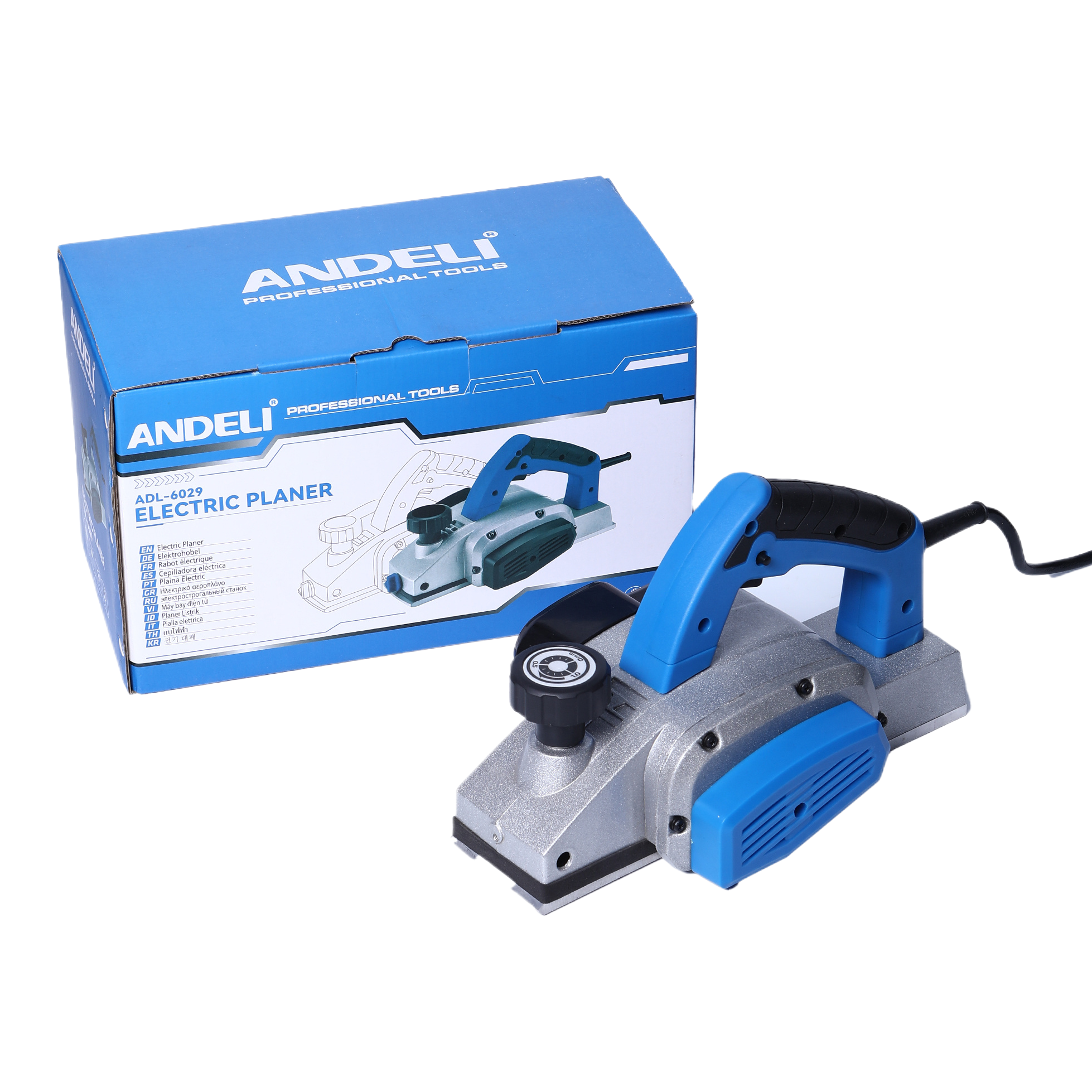 ANDELI ADL-6029 Professional woodworking electric planer, high-power portable electric planer, multi-functional electric wood planer tool Item Picture