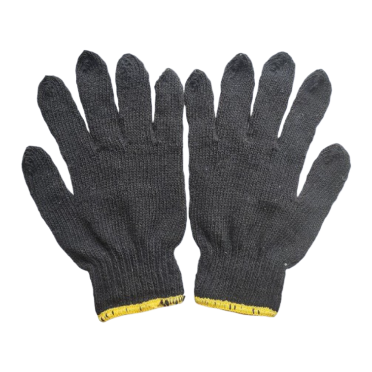 Wholesale cotton yarn gloves, anti-slip and wear-resistant thickened knitted yarn gloves, construction site work safety gloves for men Item Picture